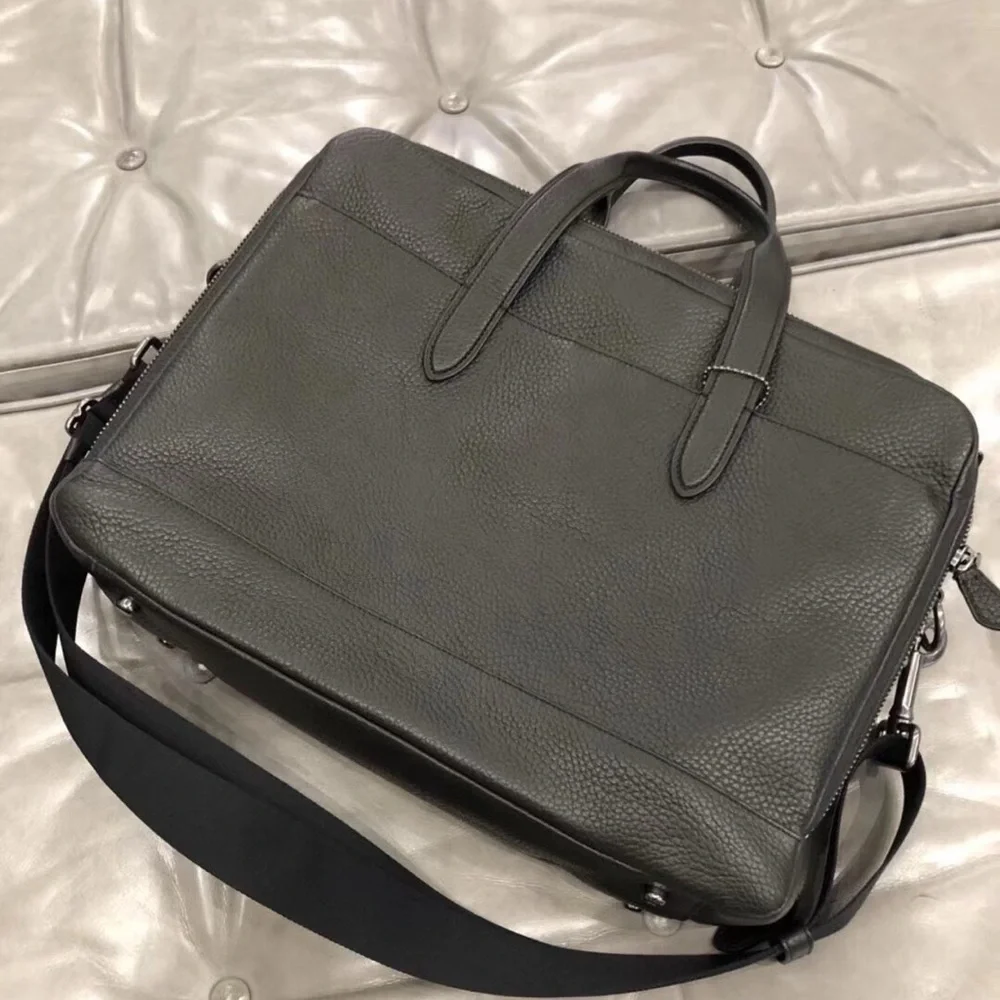 NWT Coach Hamilton Leather Briefcase Men's Business Bag Genuine Black F27617